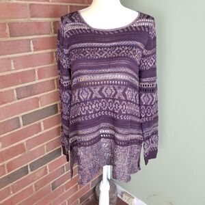 Vintage America Blues , Purple Long Sleeve SZM NWT